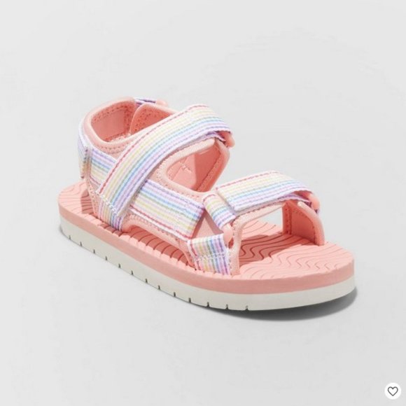 Kids' Emery Ankle Strap Sandals - Cat & Jack™ Pink - Picture 1 of 4